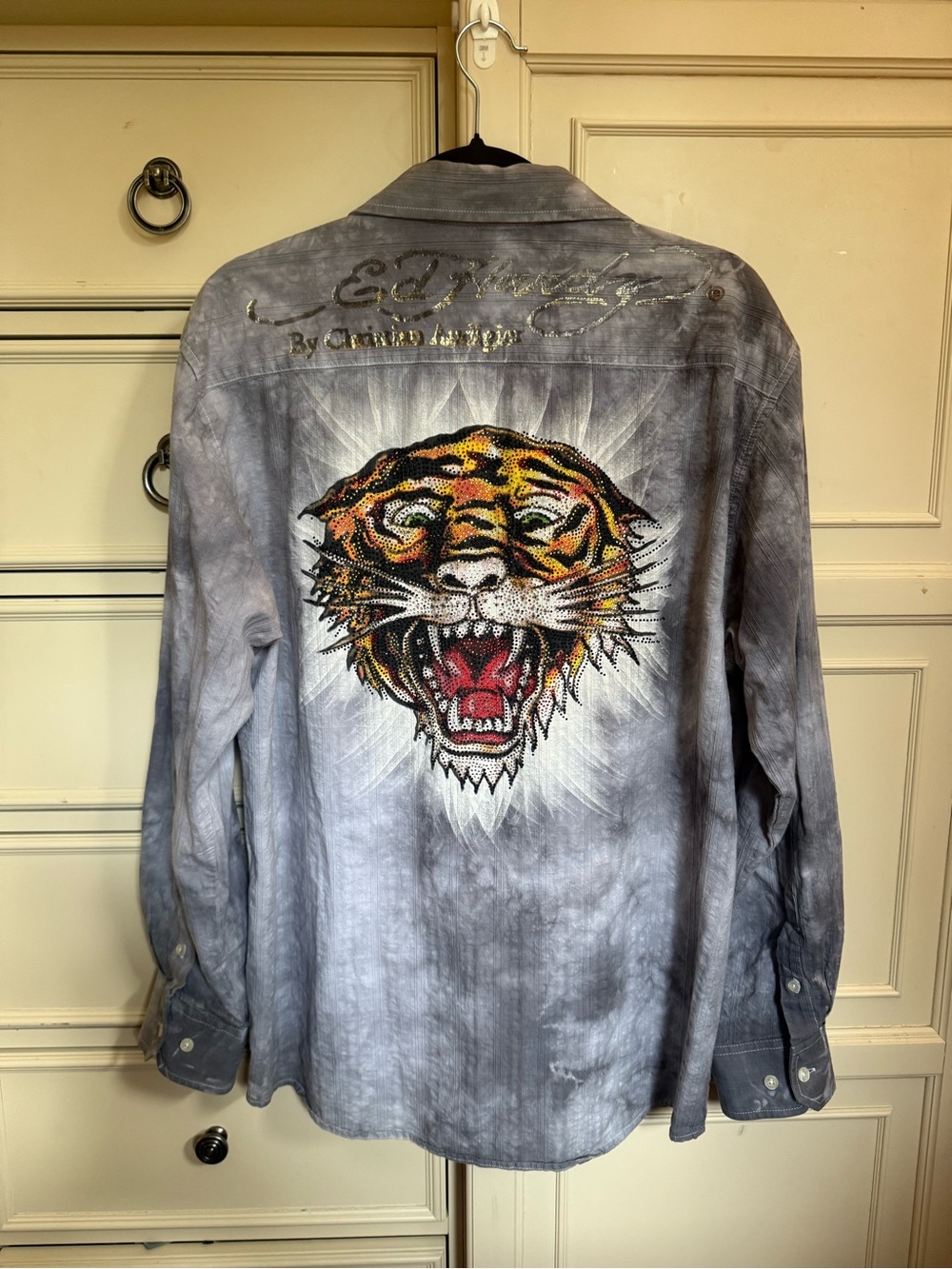 Embellished Ed Hardy Men’s Large Button Down
